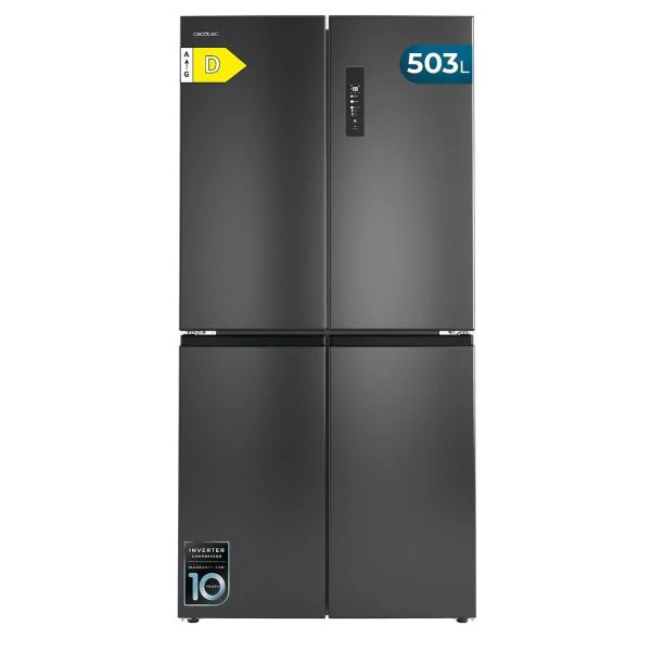 Frigorifico americano Cecotec Bolero CoolMarket 4D 503 Dark D 503 L Clase D Inox