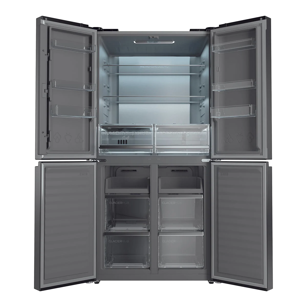 Frigorifico americano Cecotec Bolero CoolMarket 4D 503 Dark D 503 L Clase D Inox