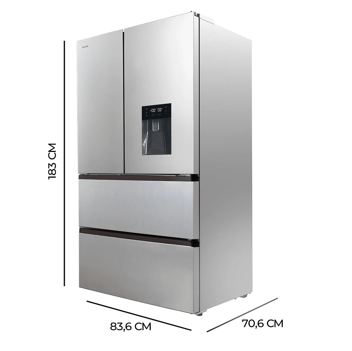 Frigorifico americano Cecotec Bolero CoolMarket FD 510 WD Inox 506 L