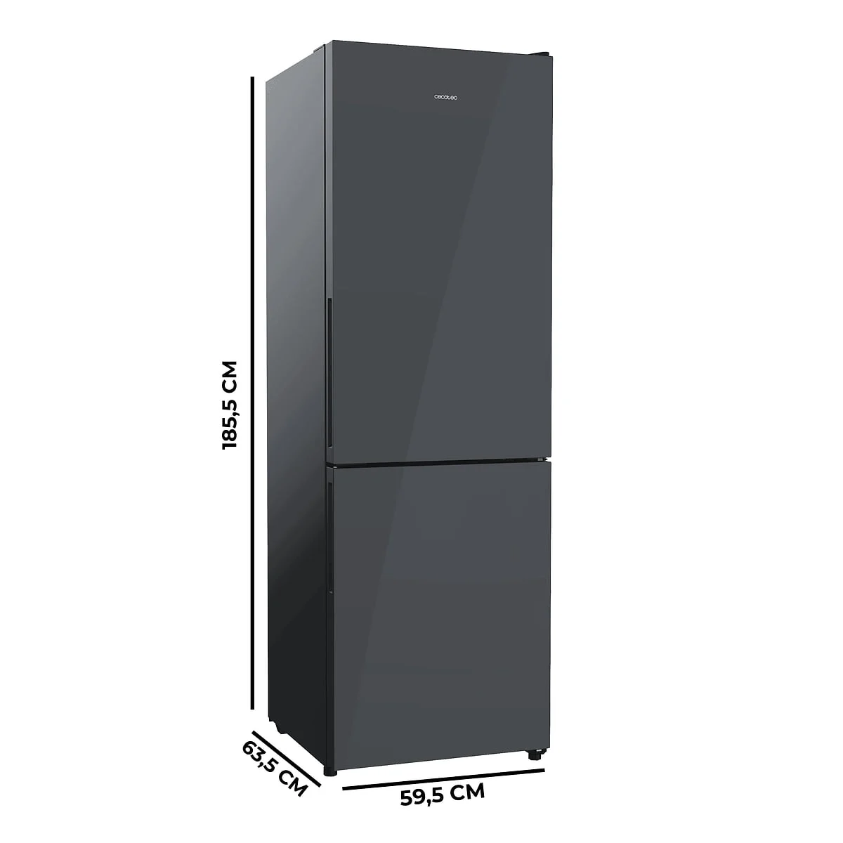 Frigorífico combi Cecotec CoolMarket Combi 322i Cristal Gris Clase D