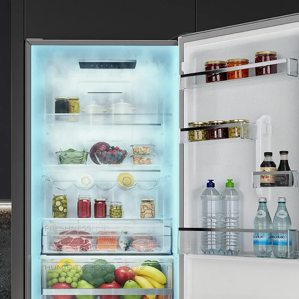 Frigorífico combi Cecotec CoolMarket Combi 322i Cristal Gris Clase D