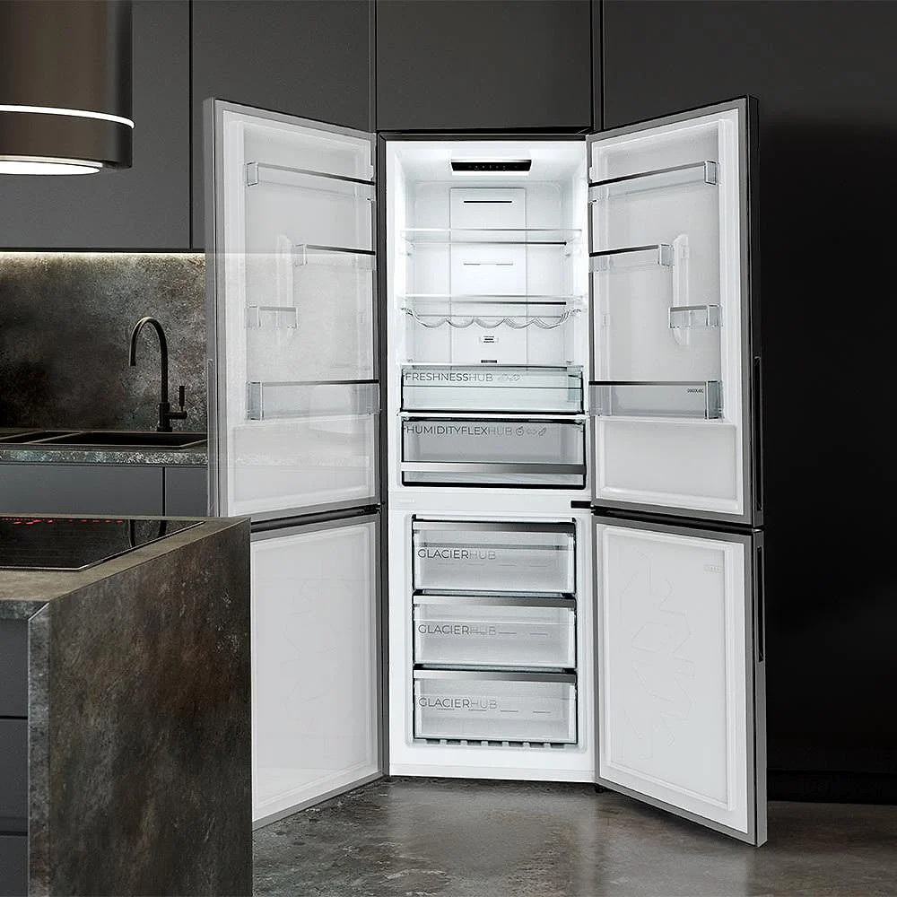 Frigorífico combi Cecotec CoolMarket Combi 322i Cristal Gris Clase D