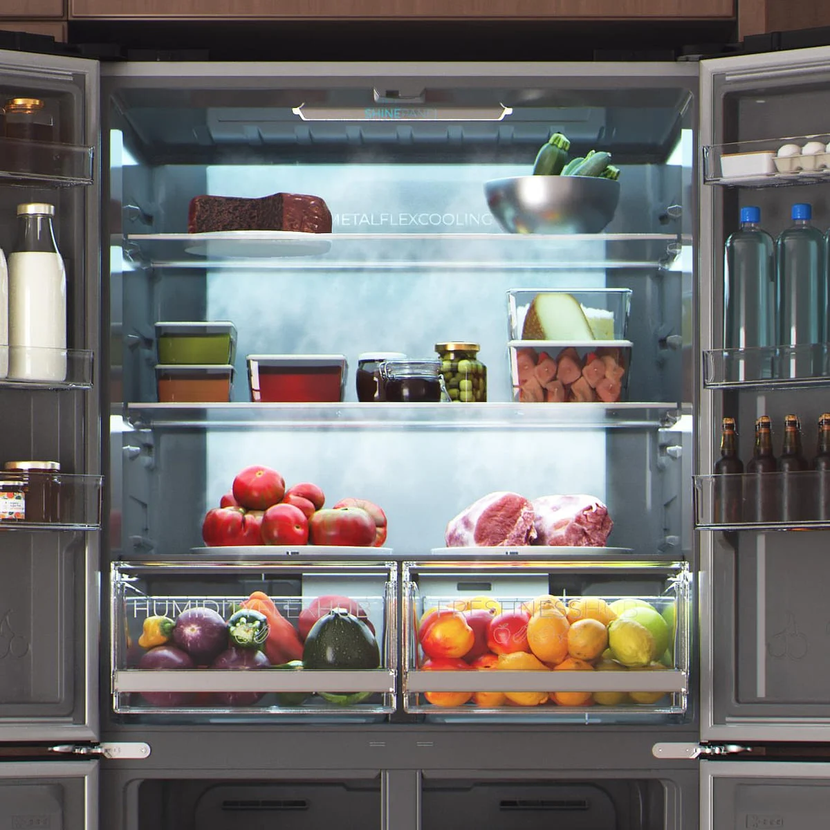Frigorífico americano Cecotec Bolero CoolMarket 4D 503 Inox D