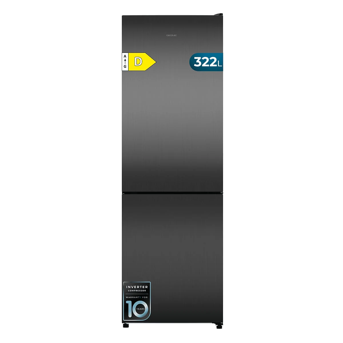 Frigorífico combi Cecotec Bolero CoolMarket 322i Dark D 322L Inox