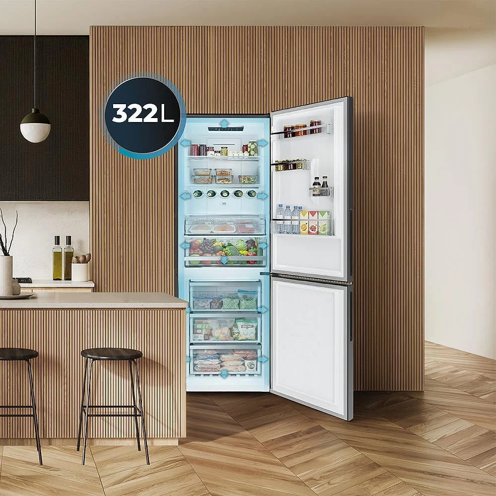 Frigorífico combi Cecotec Bolero CoolMarket 322i Dark D 322L Inox