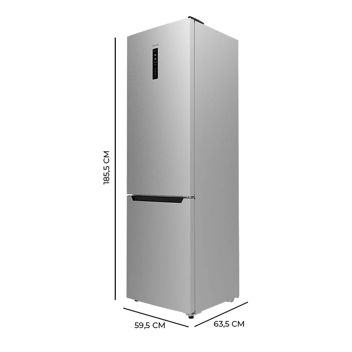 Frigorífico Cecotec 185X60 NF D Inox Display