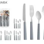 Cubertería Kinvara 16 Piezas Gris + Cub