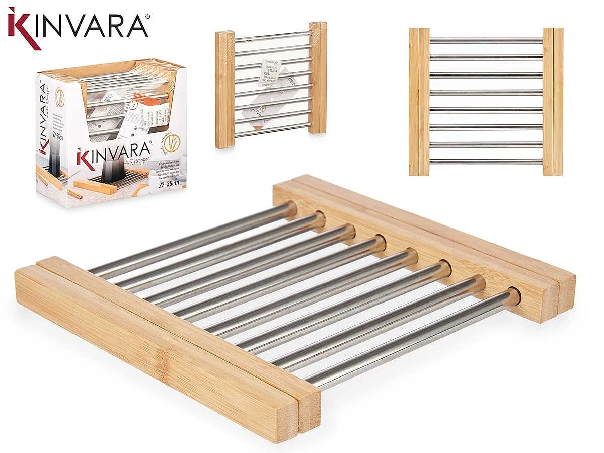 Salvamantel Kinvara Acero Bambú Extensible