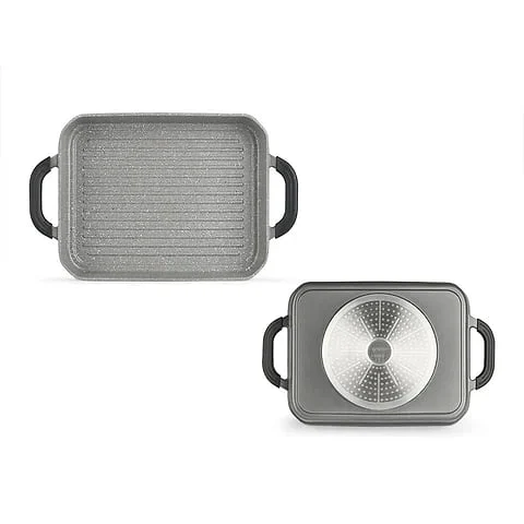 Plancha Asar Kinvara Gris Aluminio Fundido 32x25 cm