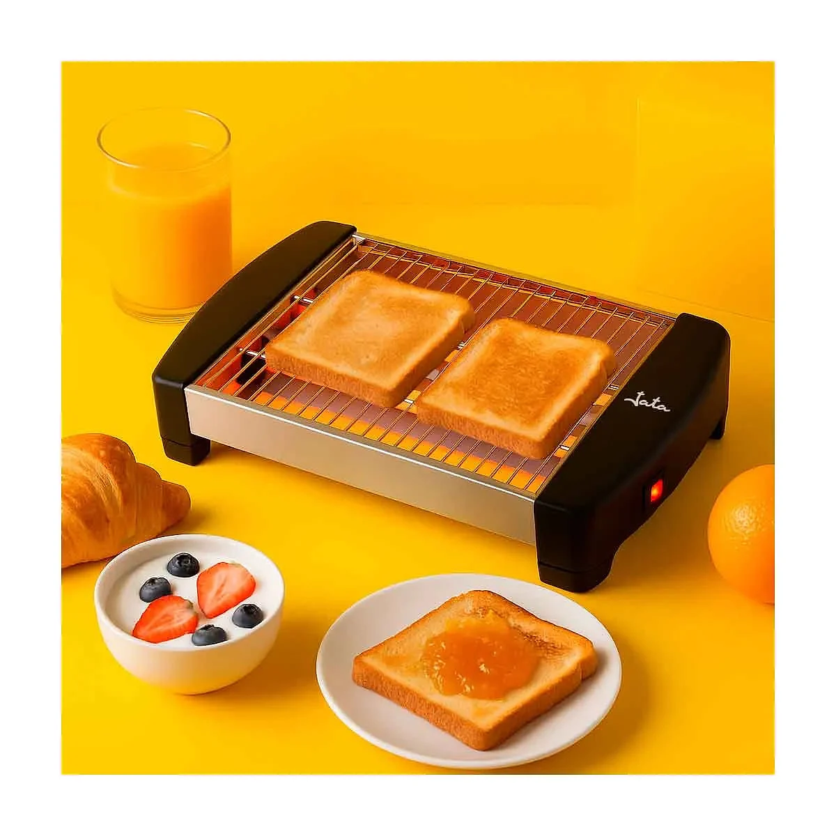 Tostador Jata JETT1587 Horizontal 400 W 2 Barras de Cuarzo Negro