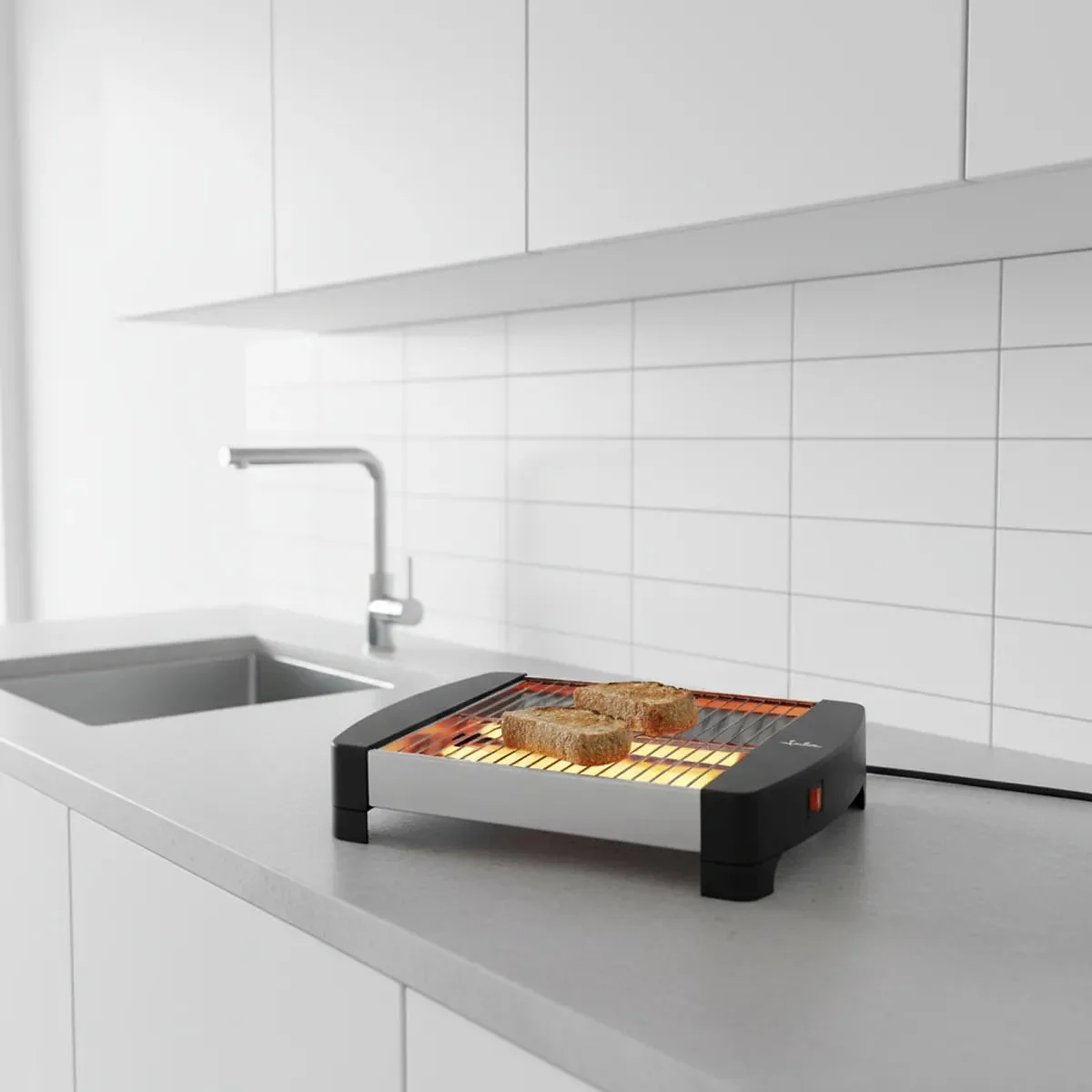 Tostador Jata JETT1587 Horizontal 400 W 2 Barras de Cuarzo Negro