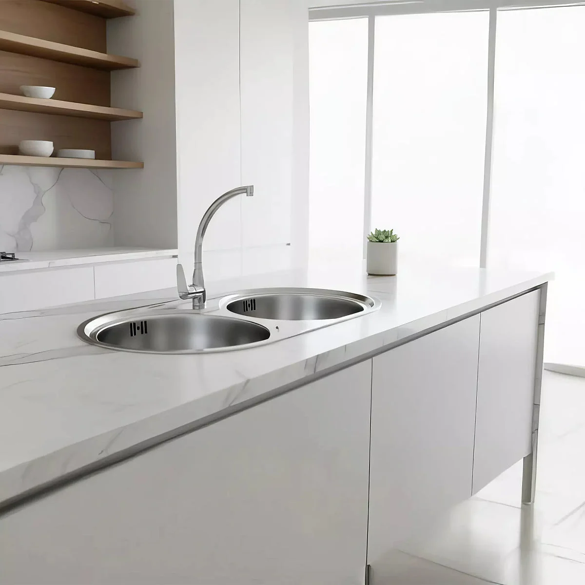 Fregadero Infiniton Reale85C2 85 cm Circular Acero Inox Satinado