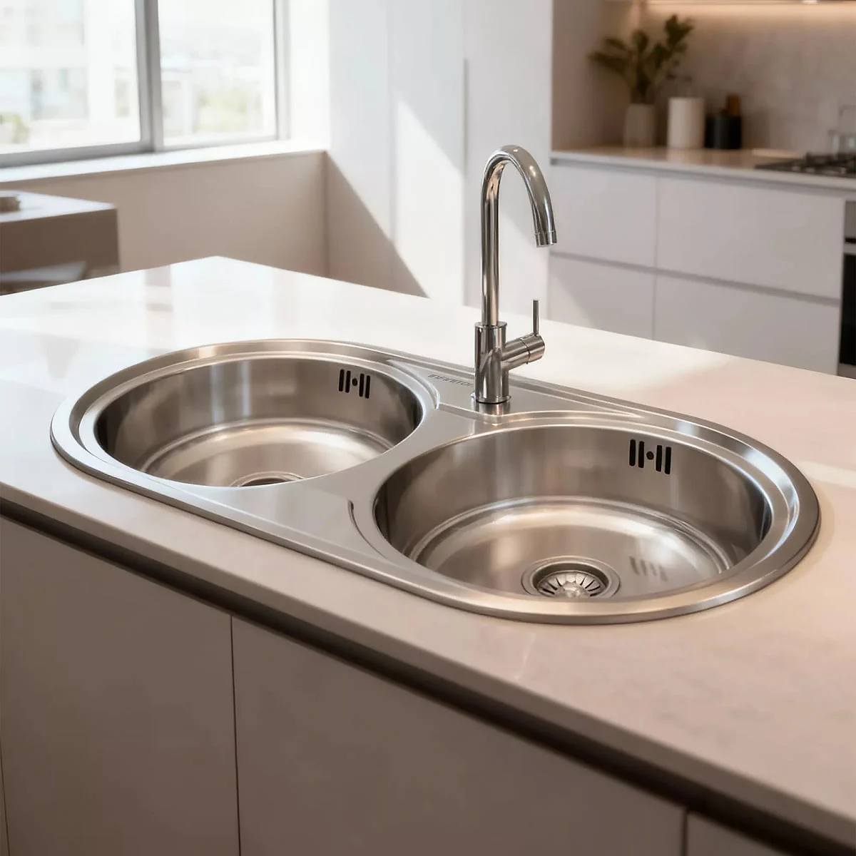 Fregadero Infiniton Reale85C2 85 cm Circular Acero Inox Satinado