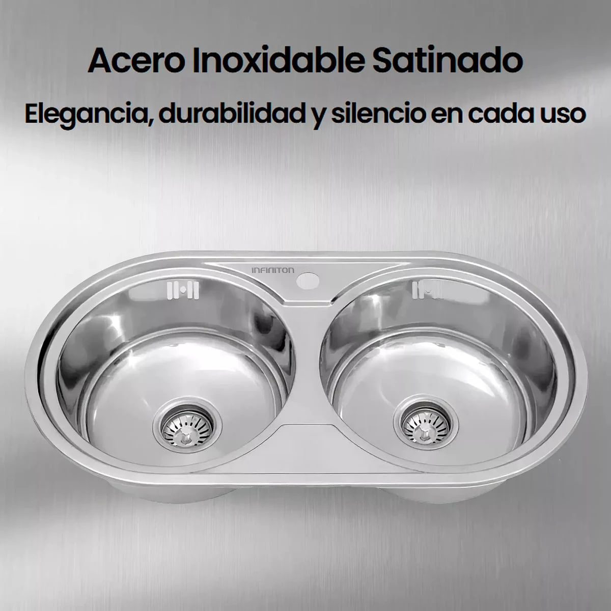 Fregadero Infiniton Reale85C2 85 cm Circular Acero Inox Satinado
