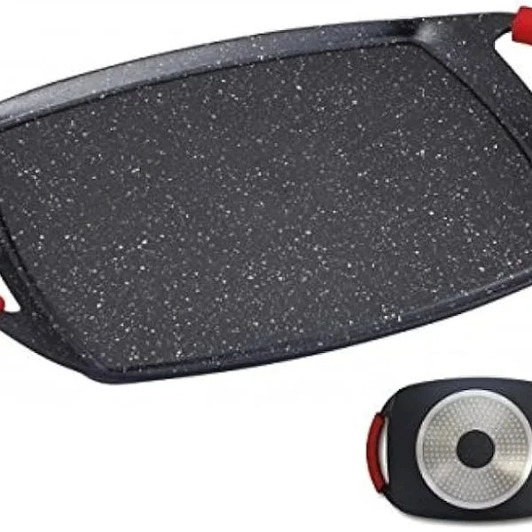 Plancha Asar Thulos Royal 47 cm Negra Asa Naranja
