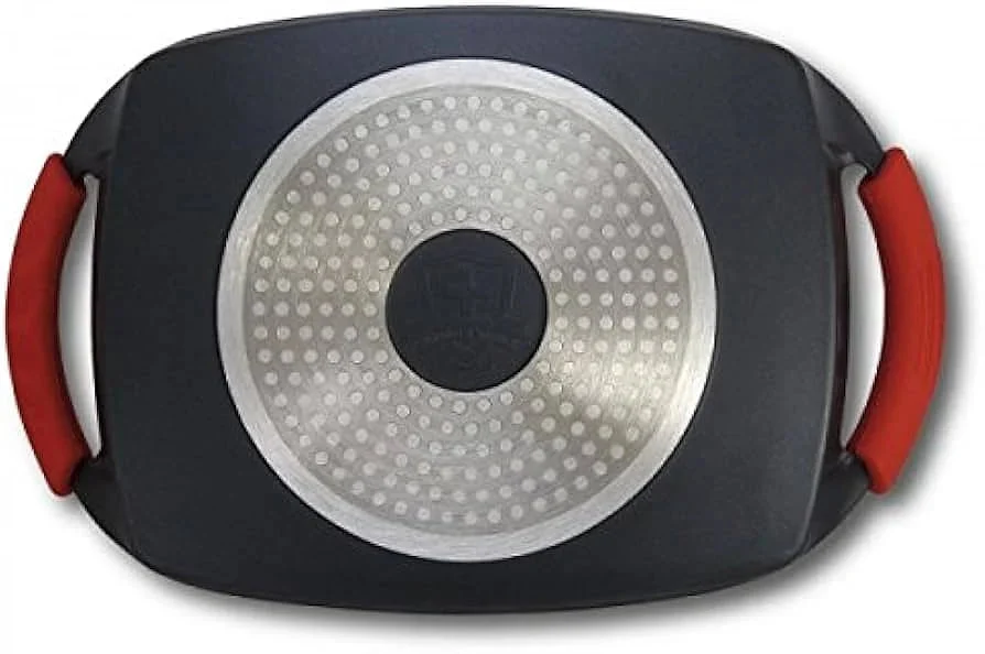 Plancha Asar Thulos Royal 47 cm Negra Asa Naranja